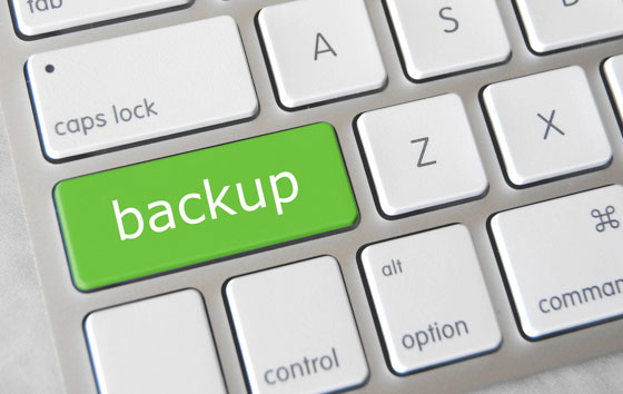 keyboard with the word backup highlighted. Representing Website Backups